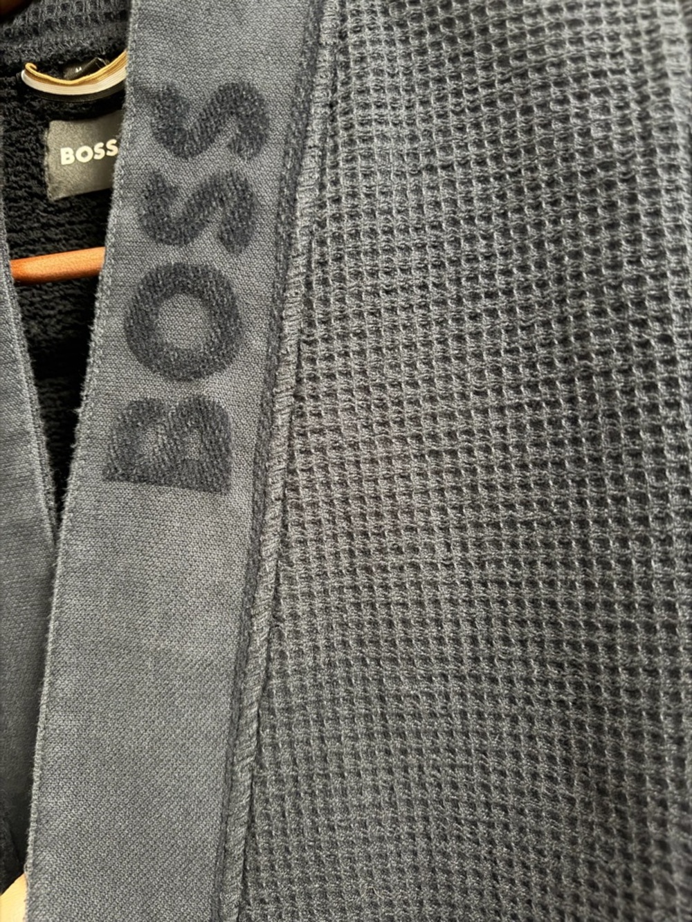 BOSS Black Long Knit Robe - Picture 7 of 9